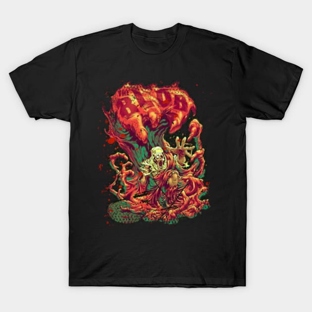 Consumed By Fear Commemorate The Blob With This Haunting T-Shirt T-Shirt by Zombie green